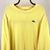 Vintage Lacoste Sweatshirt in Lemon Yellow - Men's Large/Women's XL