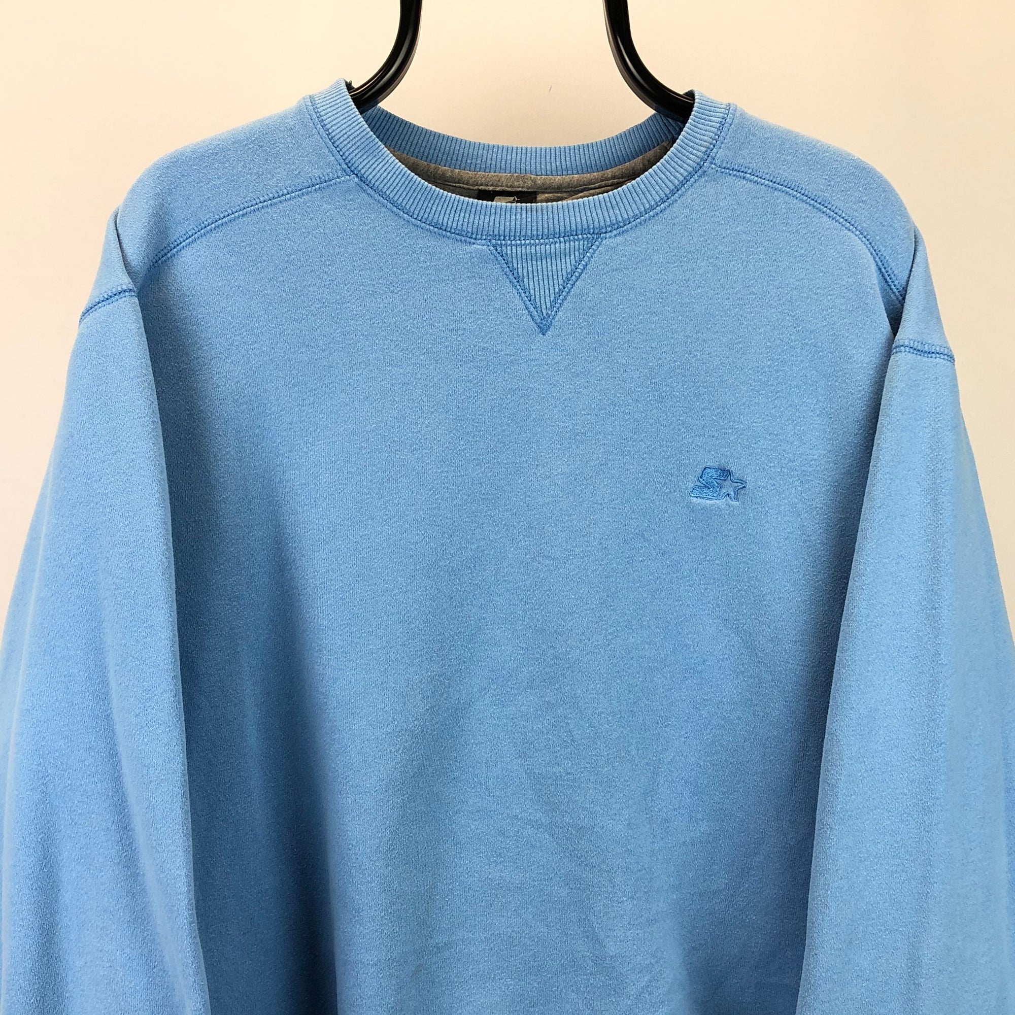 Vintage Starter Sweatshirt in Baby Blue - Men's Medium/Women's Large