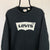 Vintage Levi's Spellout Sweatshirt in Black/White - Men's Small/Women's Medium