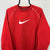 Nike Centre Swoosh Sweatshirt in Red/White - Men's Large/Women's XL