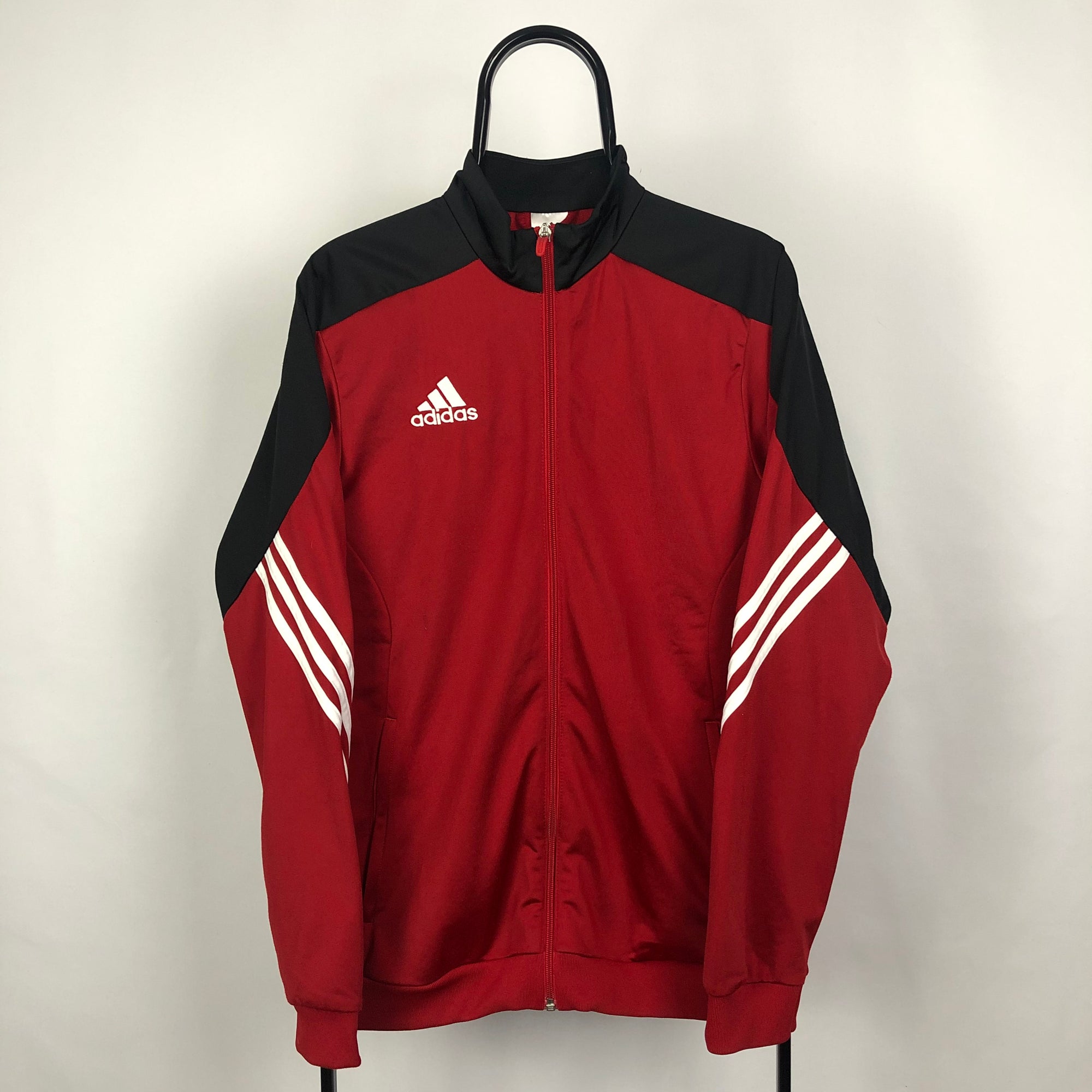Adidas Track Jacket in Red/Black - Men's Medium/Women's Large