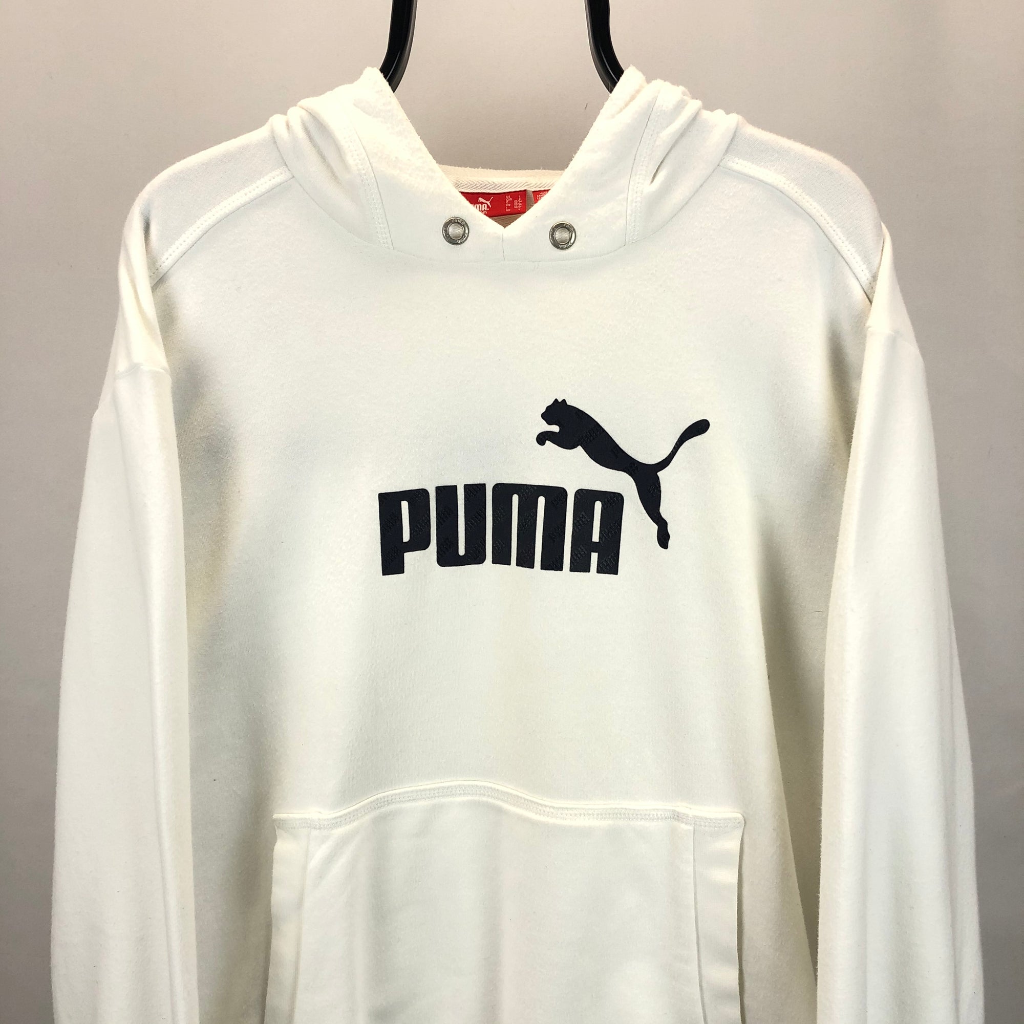 Puma Spellout Hoodie in White - Men's Large/Women's XL