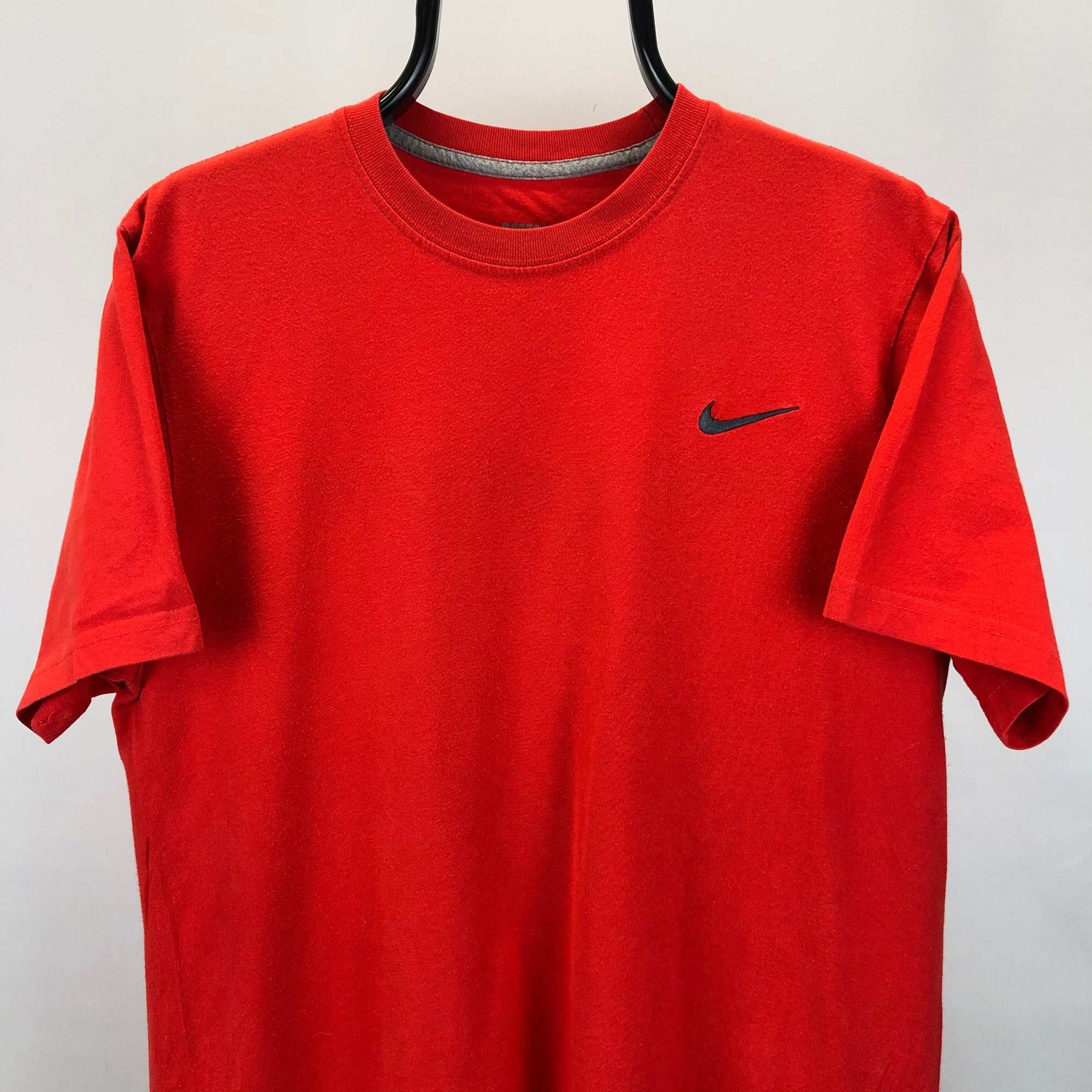 Nike Embroidered Swoosh Tee in Red - Men's Medium/Women's Large