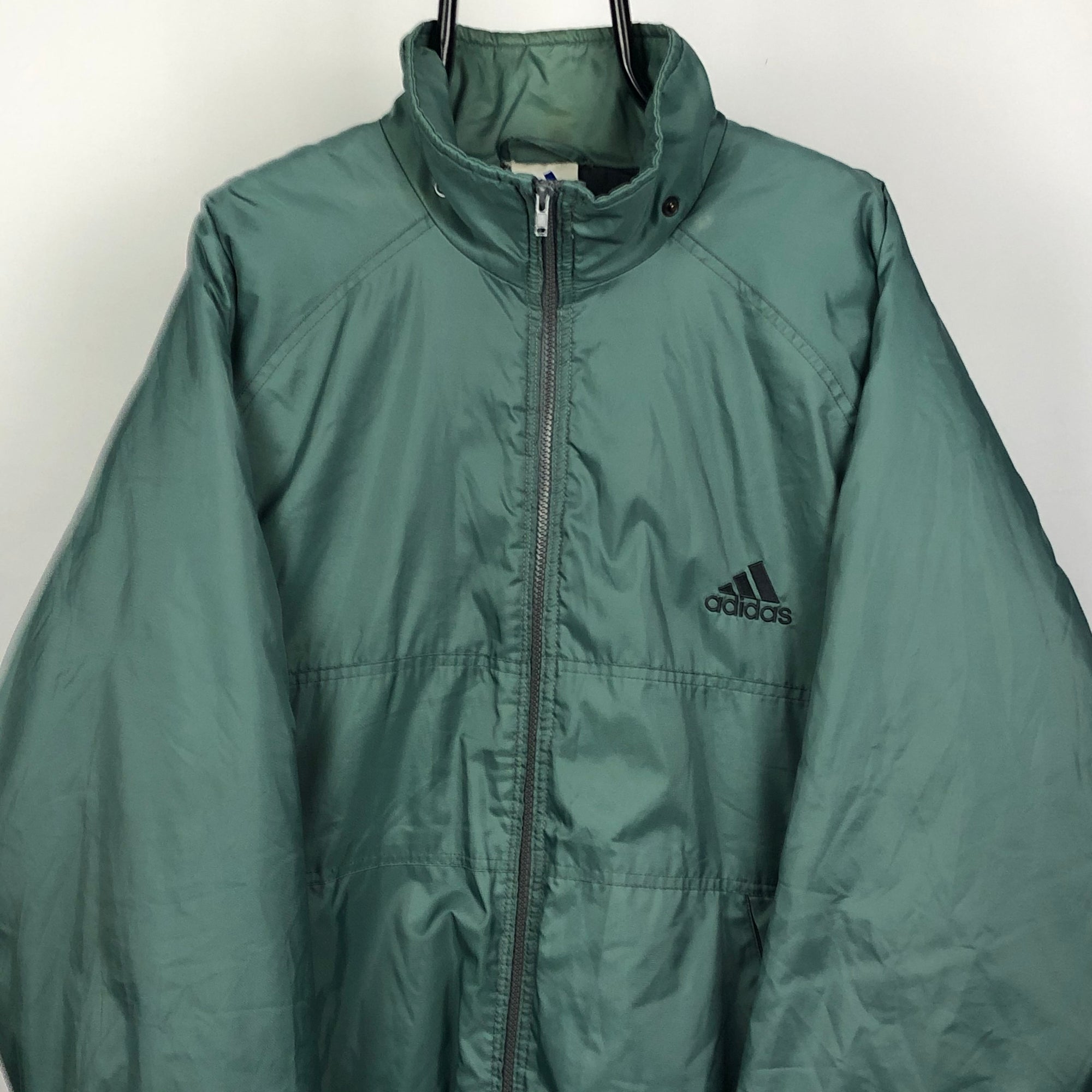 Vintage Adidas Green Puffer Jacket - Men's XL/Women's XXL