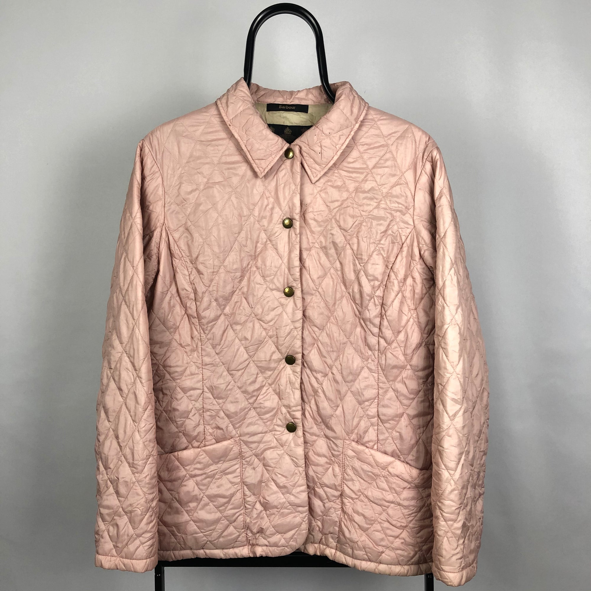 Barbour Quilted Jacket in Baby Pink - Women's Large/Men's Medium