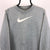 Vintage Nike Embroidered Big Swoosh Sweatshirt in Grey - Men's Small/Women's Medium