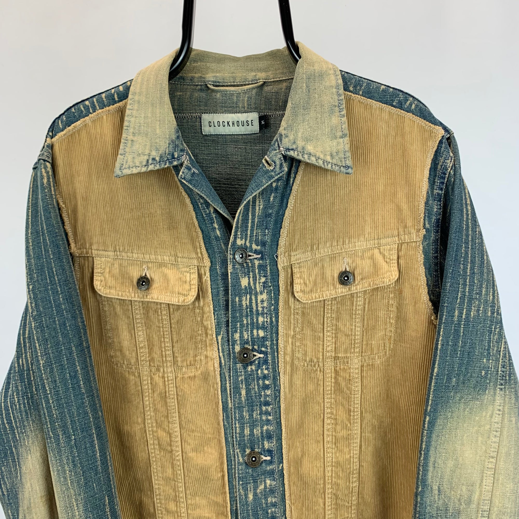 Vintage Denim & Corduroy Jacket - Men's Large/Women's XL