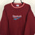 Reebok Spellout Sweatshirt in Burgundy - Men's Medium/Women's Large