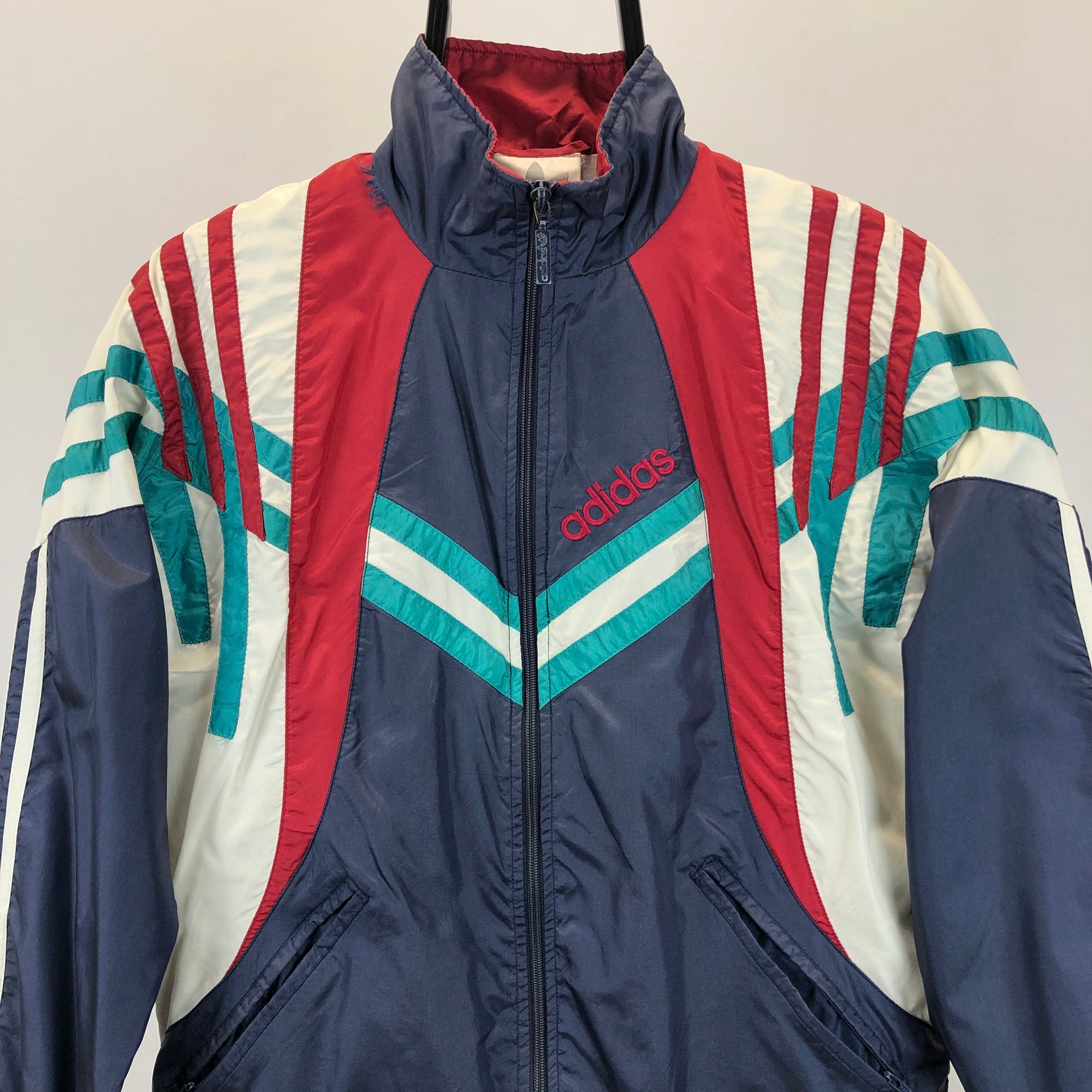 Vintage 90s Adidas Quad-Colour Track Jacket - Men's Medium/Women's Large