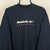 Vintage Reebok Spellout Sweatshirt in Navy - Men's Medium/Women's Large