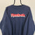 Vintage 80s Reebok Spellout Sweatshirt in Navy/Red - Men's Medium/Women's Large