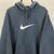 Vintage Nike Embroidered Big Swoosh Hoodie in Washed Grey - Men's Large/Women's XL