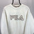 Vintage Fila Spellout Sweatshirt in Cream/Brown - Men's Large/Women's XL