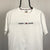 Tommy Jeans Embroidered Spellout Tee in White - Men's Small/Women's Medium
