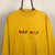 Vintage Naf Naf Embroidered Spellout Sweatshirt in Yellow - Men's Large/Women's XL