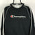 Champion Embroidered Spellout Sweatshirt in Black/Grey - Men's Small/Women's Medium