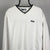 Vintage Fila Embroidered Small Spellout Sweatshirt in White/Navy - Men's XL/Women's XXL