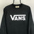 Vans Printed Spellout Sweatshirt in Black - Men's Large/Women's XL