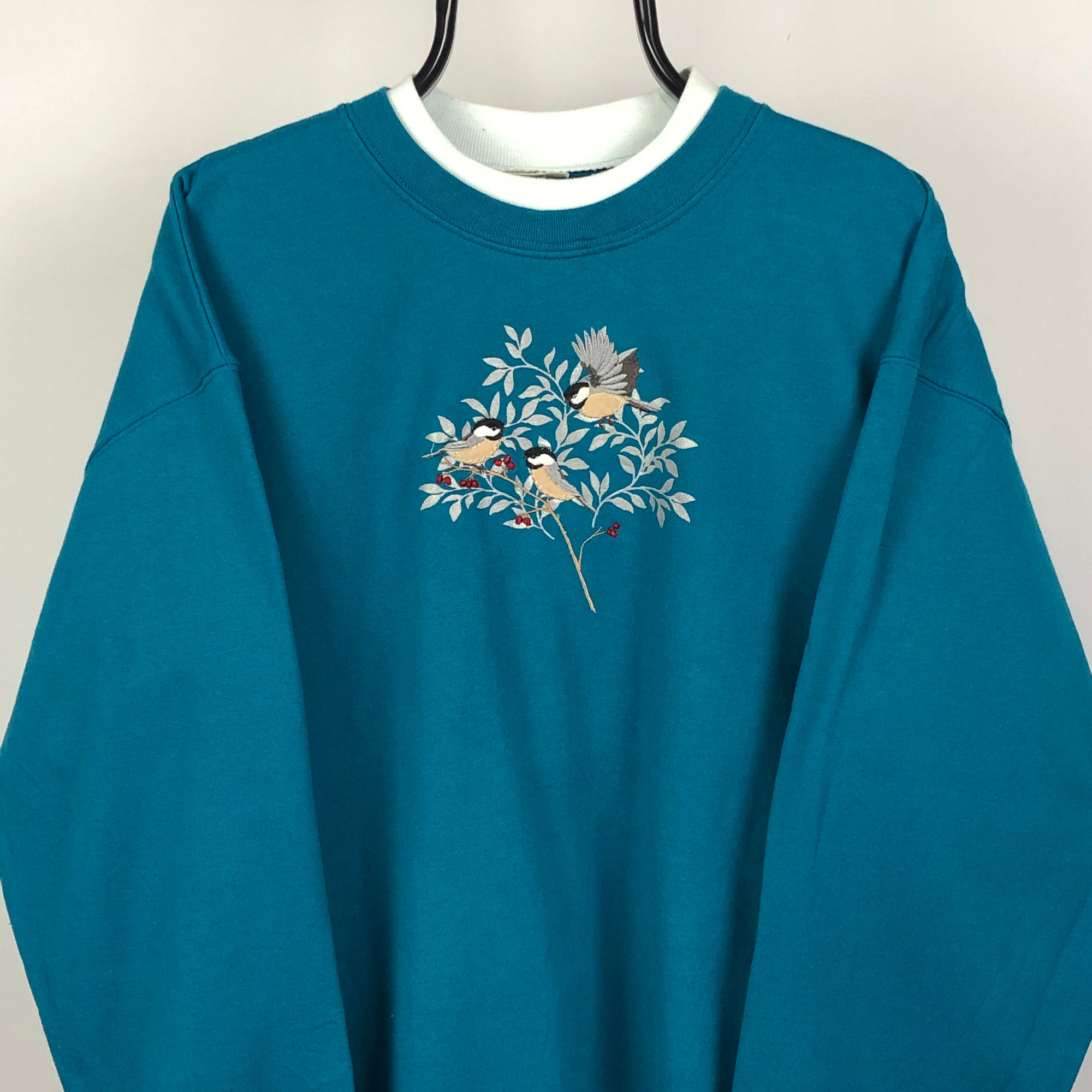 Vintage Wild Bird Sweatshirt in Blue - Men's XL/Women's XXL
