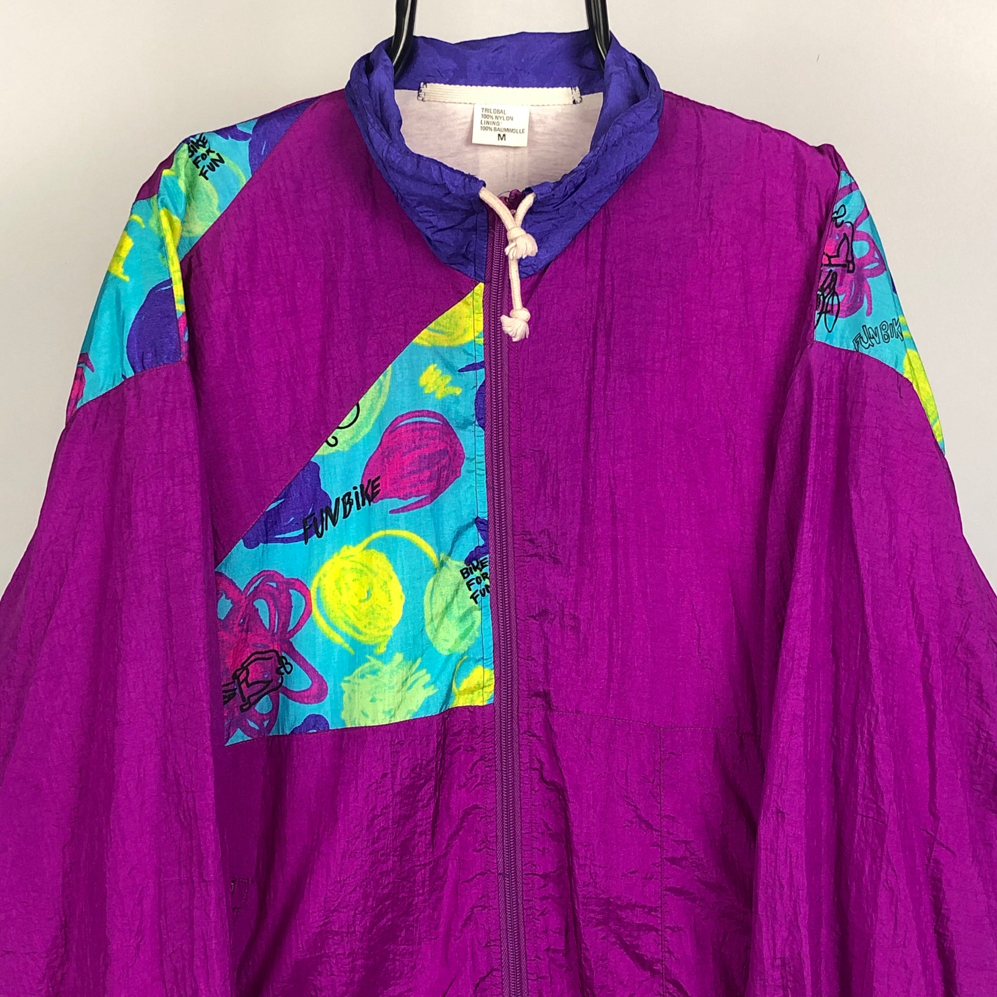 Vintage Crazy Print Track Jacket - Men's Medium/Women's Large