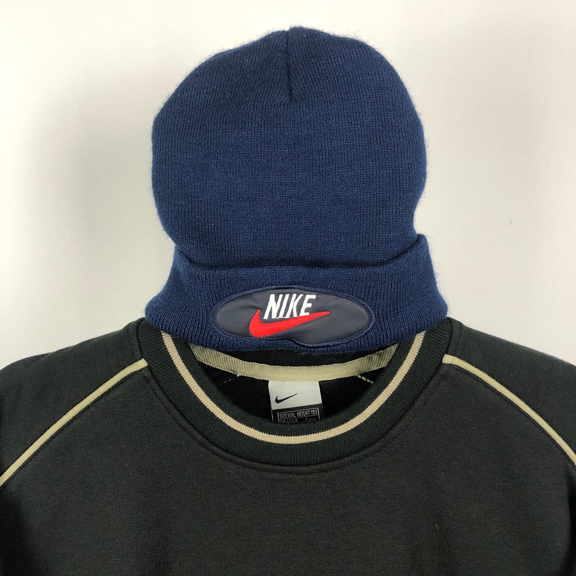 Vintage Nike Navy/Red Beanie Hat