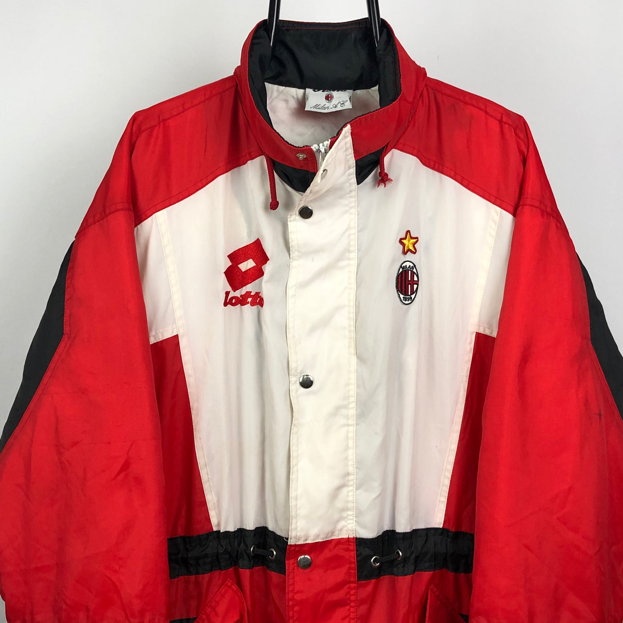 Vintage Lotto x Official AC Milan Quilted Jacket - Men's Large/Women's XL