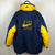 Vintage Nike Reversible Puffer Coat in Navy/Yellow - Men's Large/Women's XL