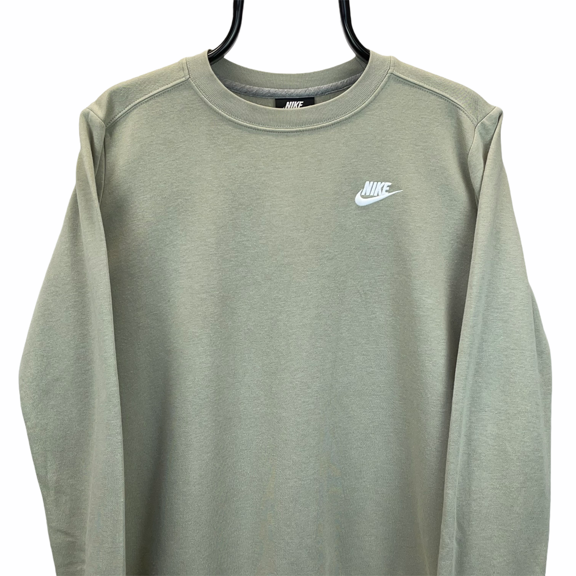 Nike Embroidered Small Logo Sweatshirt in Beige - Men's Small/Women's Medium