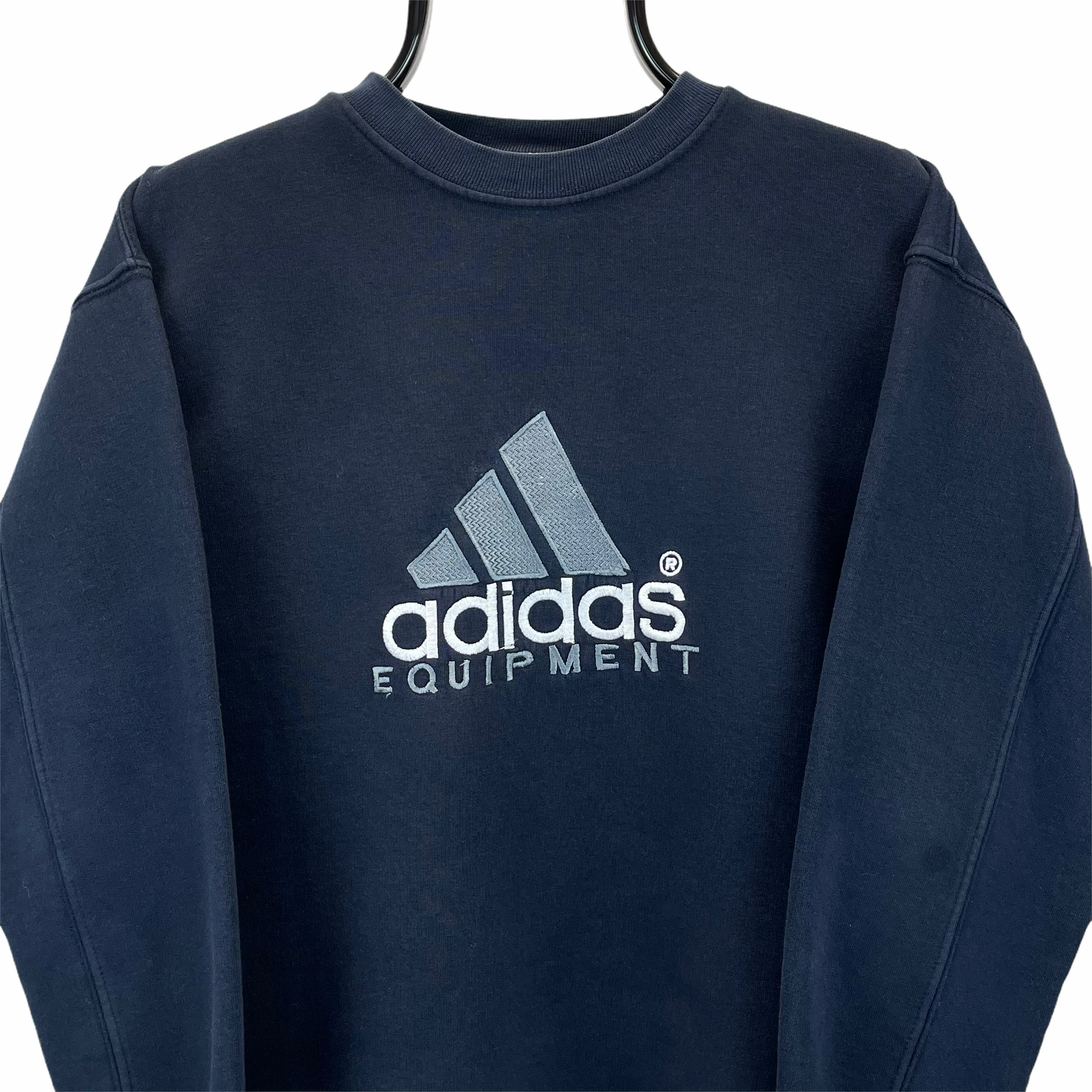 Vintage 90s Adidas Equipment Sweatshirt in Navy - Men's Small/Women's Medium