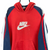 VINTAGE NIKE SPELLOUT HOODIE IN RED, NAVY & WHITE - MEN'S LARGE/WOMEN'S XL