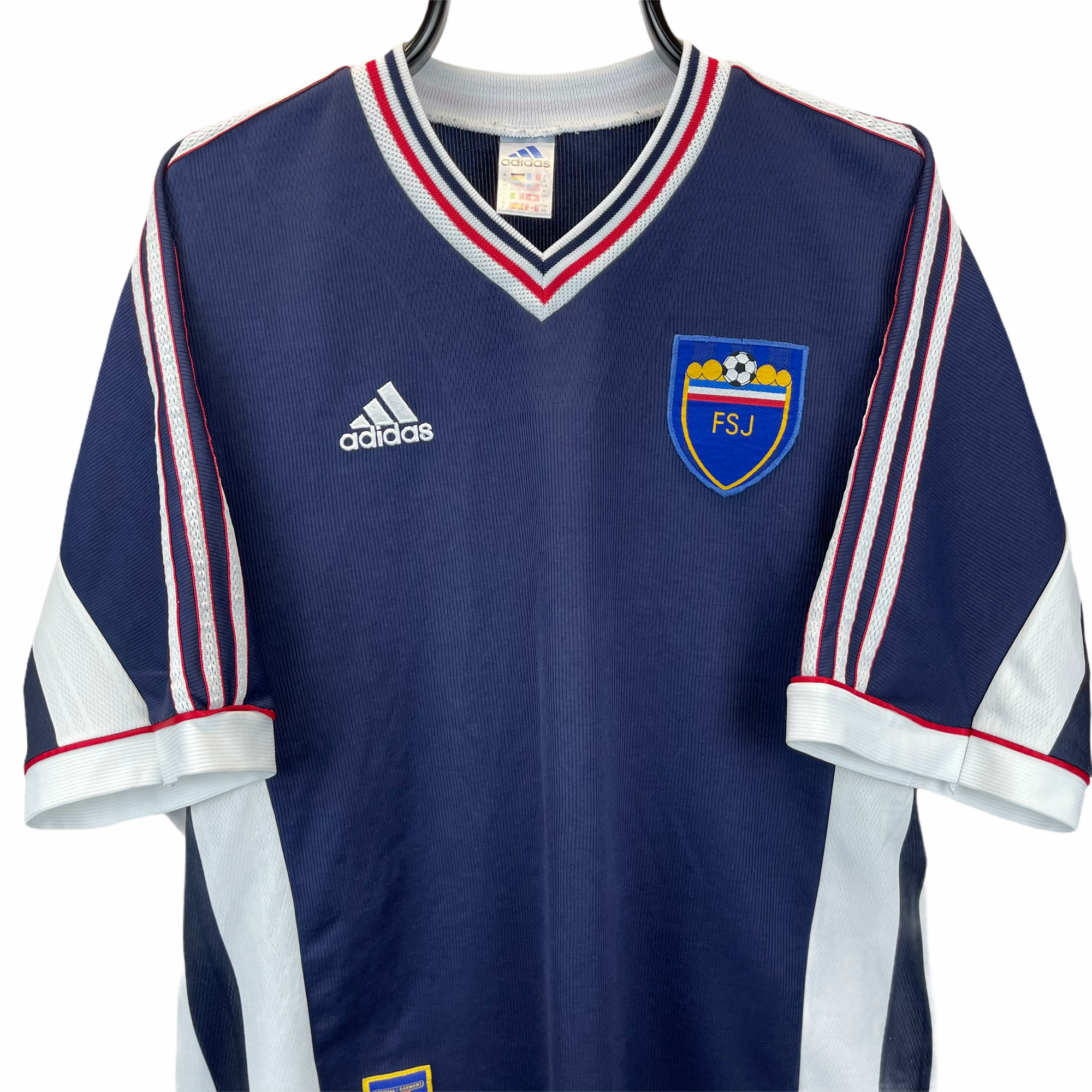 Incredibly Rare 1998/00 Adidas Yugoslavia FC Home Shirt - Men's XL/Women's XXL
