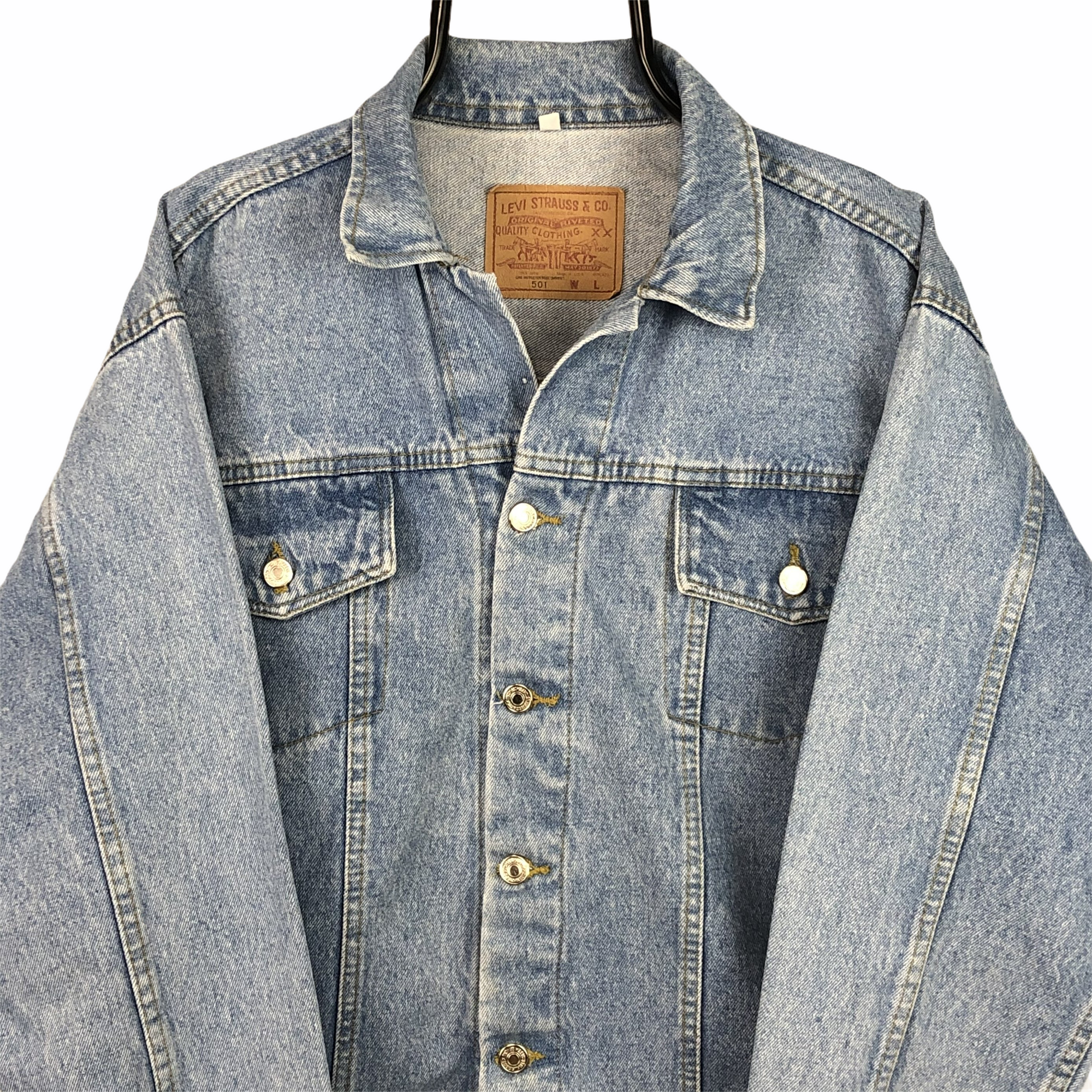 Levi's 501 Denim Jacket in Light Denim - Men's Medium/Women's Large