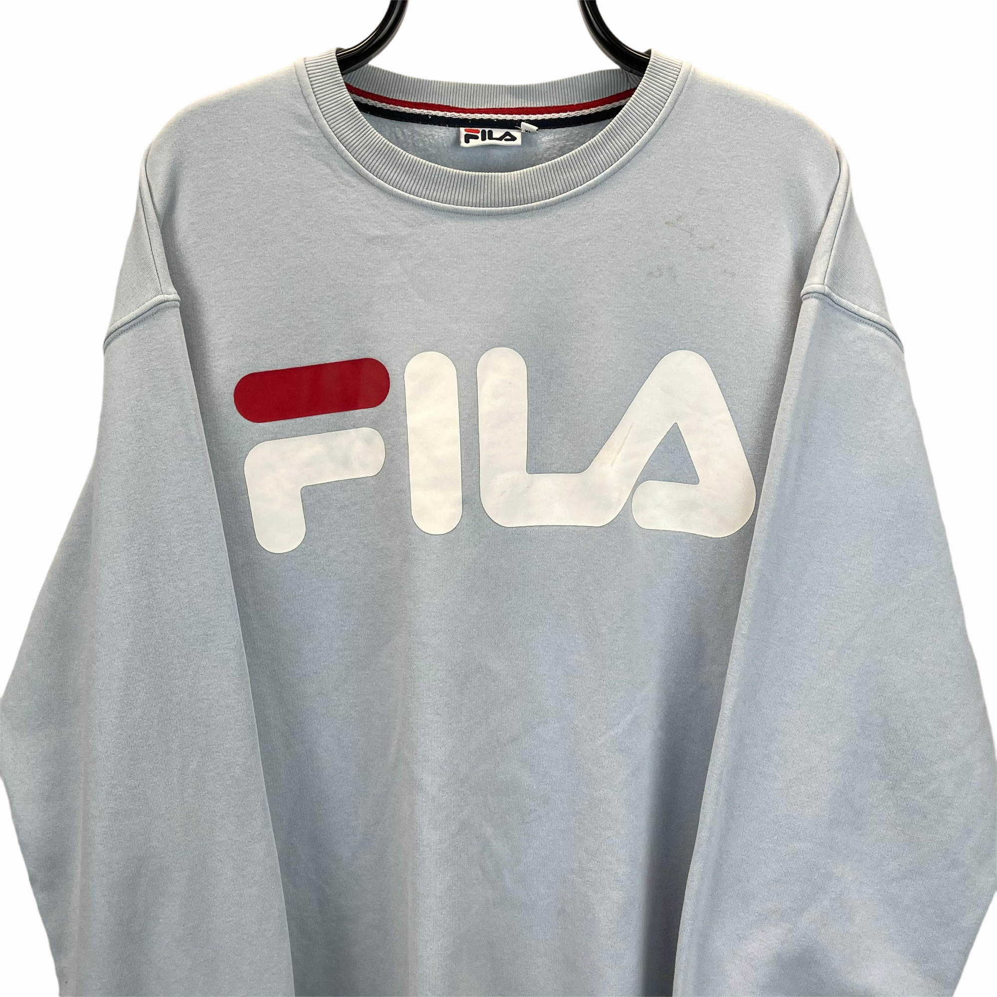 Fila Spellout Sweatshirt in Baby Blue - Men's XL/Women's XXL