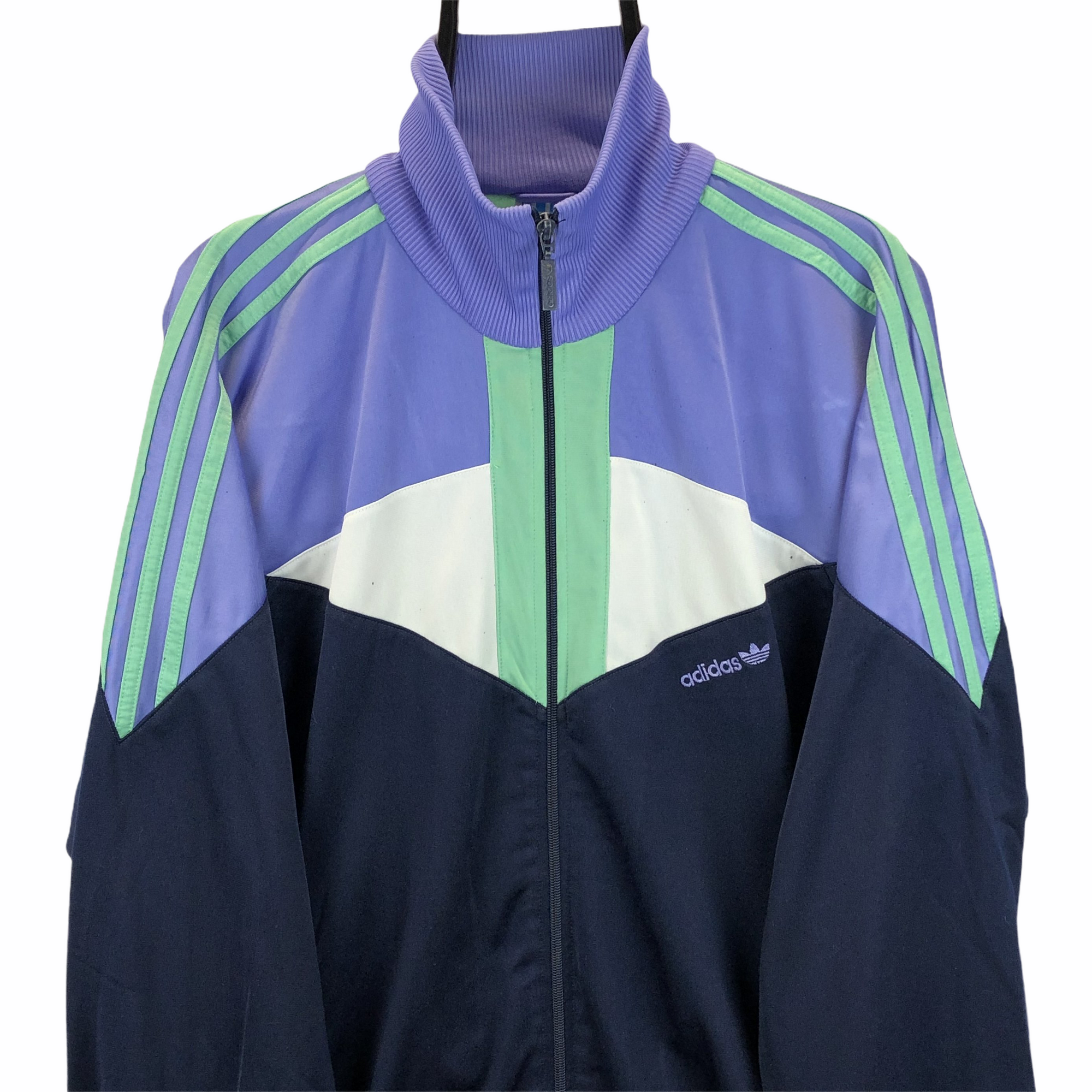Vintage 80s Adidas Quad-Colour Track Jacket - Men's Large/Women's XL