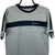 VINTAGE CHAMPION EMBROIDERED SMALL SPELLOUT TEE IN GREY & NAVY - MEN'S MEDIUM/WOMEN'S LARGE