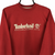 Vintage Timberland Spellout Sweatshirt in Red - Men's Small/Women's Medium