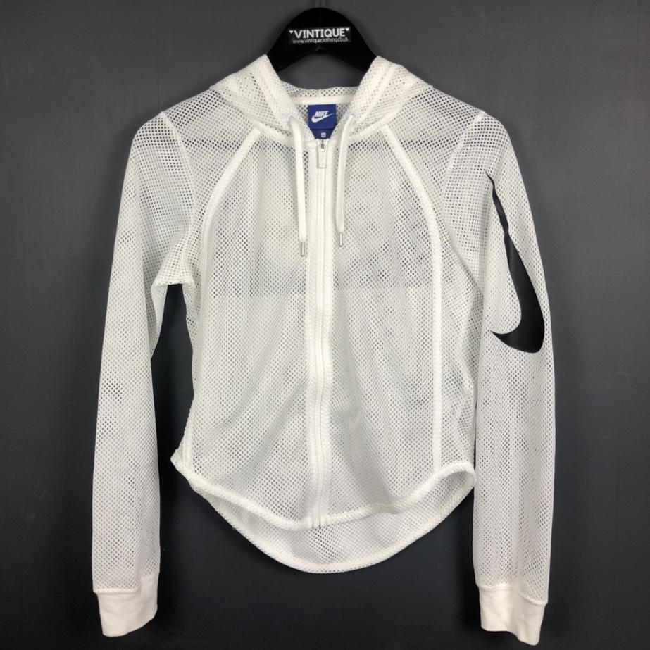 Nike Mesh Hoodie in Arctic White - XS - Vintique Clothing