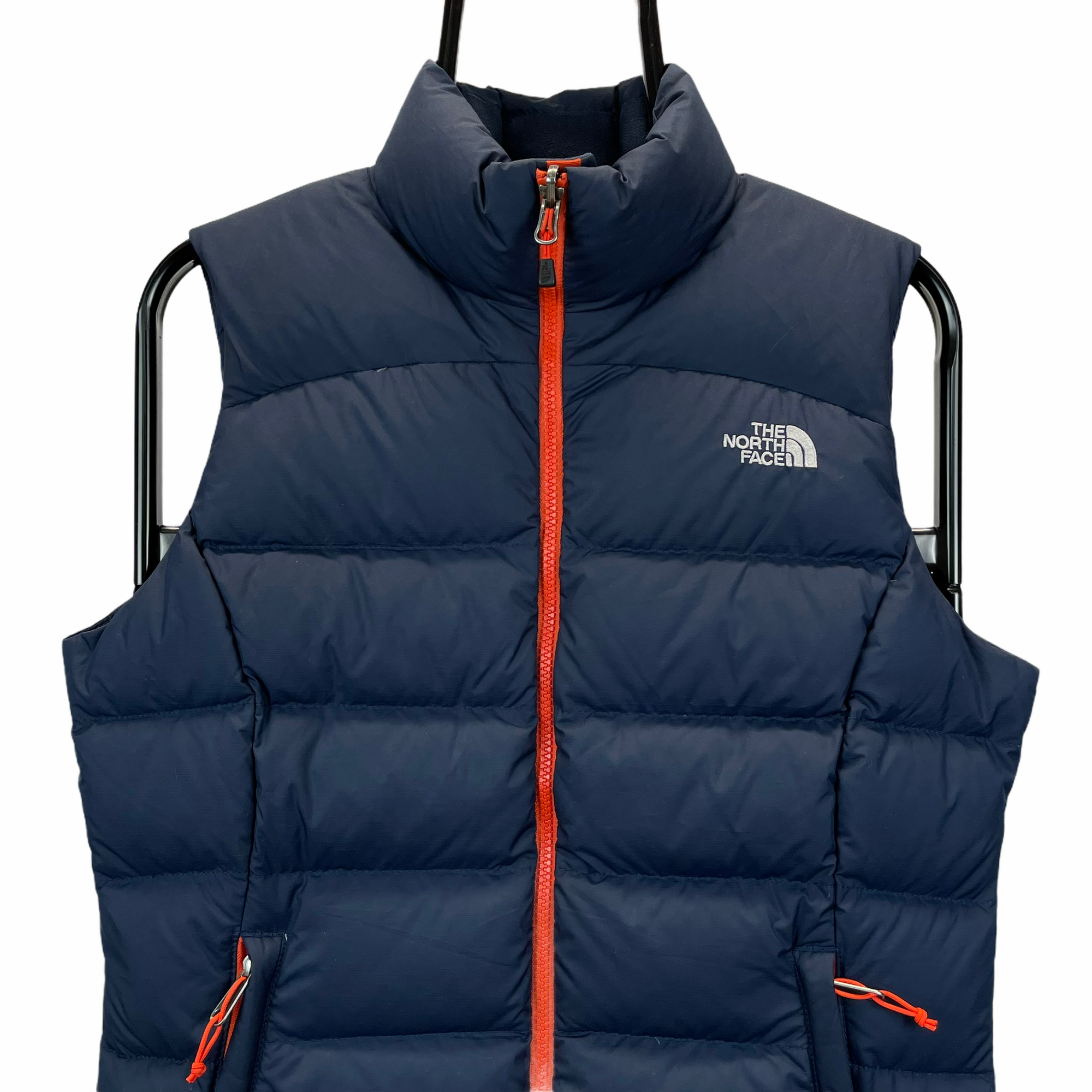 THE NORTH FACE GILET IN NAVY & ORANGE - MEN'S SMALL/WOMEN'S MEDIUM