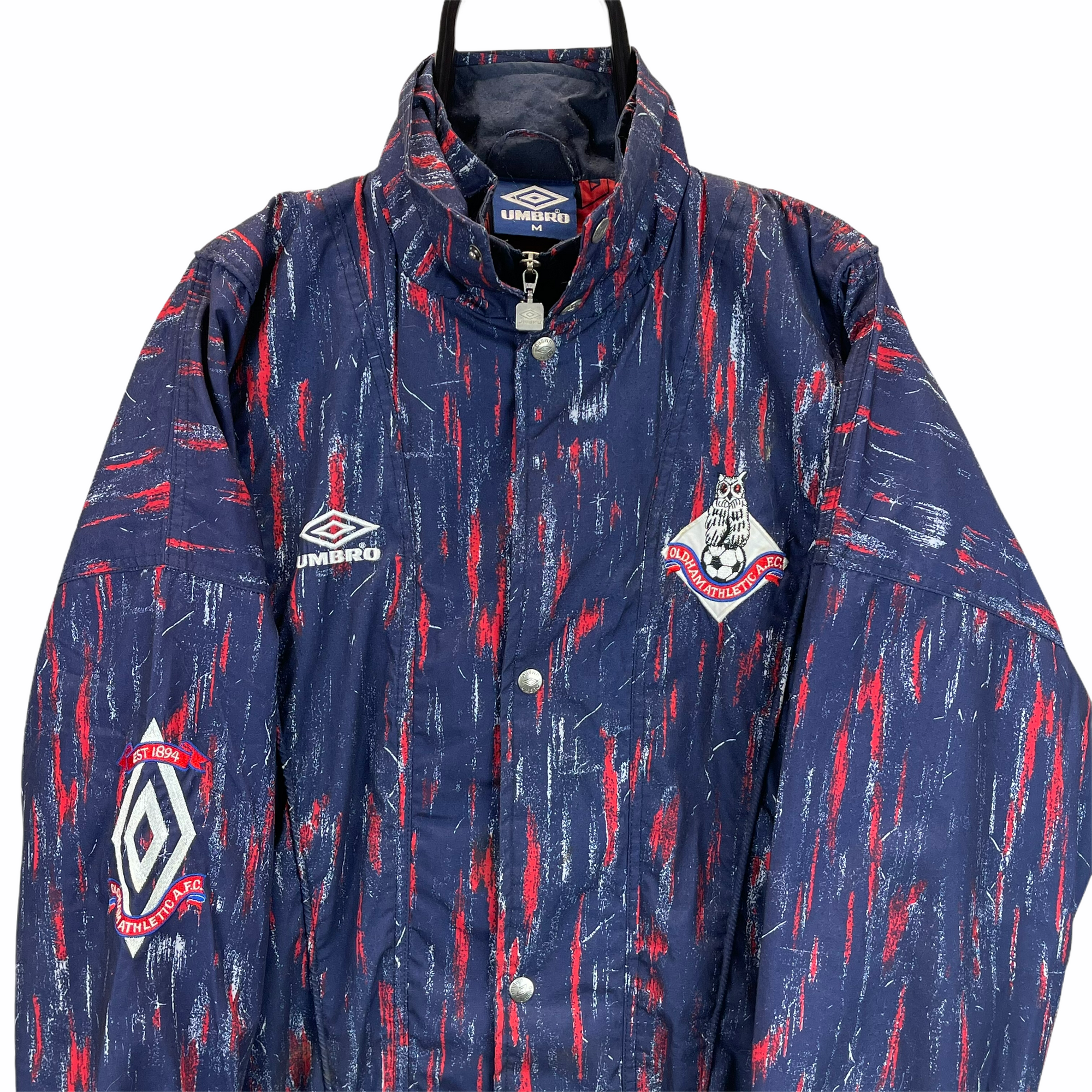 VINTAGE 90S UMBRO OLDHAM ATHLETIC TRACK JACKET - MEN'S LARGE/WOMEN'S XL