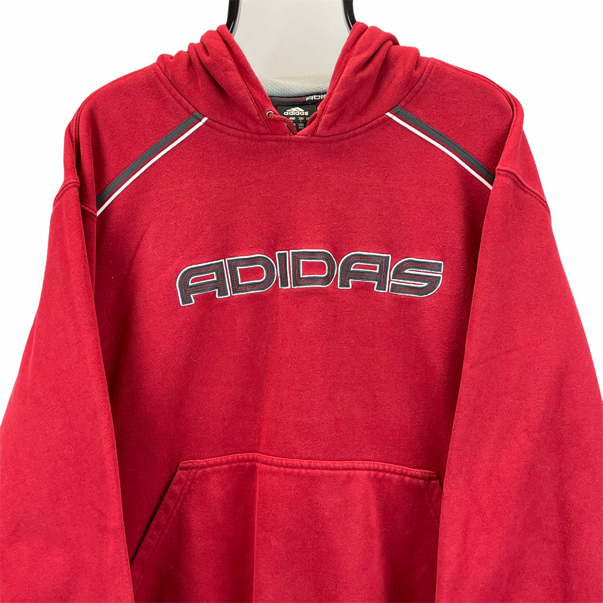 ADIDAS SPELLOUT HOODIE IN RED - MEN'S LARGE/WOMEN'S XL