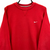 Vintage Nike Embroidered Small Swoosh Sweatshirt in Red - Men's Small/Women's Medium
