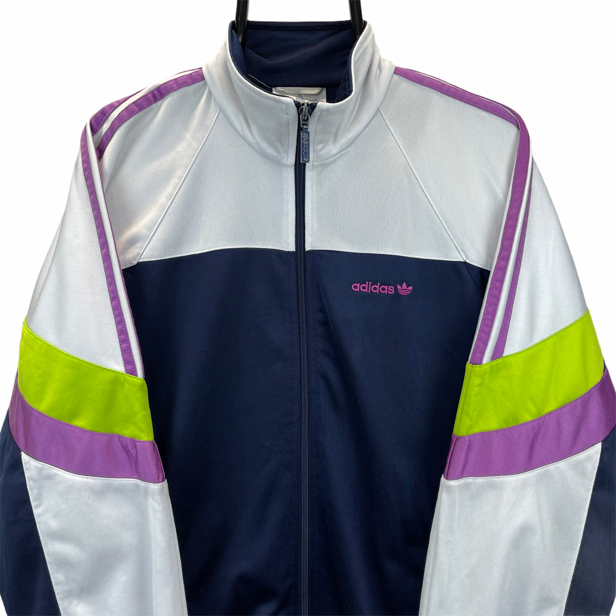 VINTAGE 90S ADIDAS QUAD-COLOUR TRACK JACKET - MEN'S LARGE/WOMEN'S XL