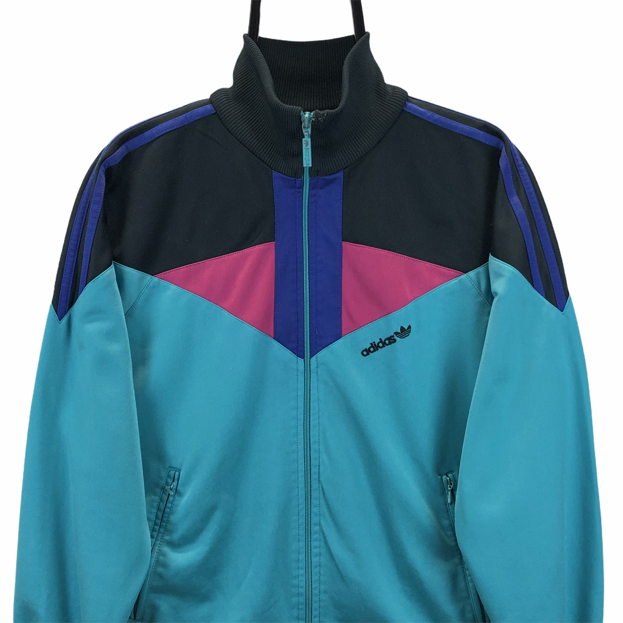 Vintage 90s Adidas Quad-Colour Track Jacket - Men's Small/Women's Medium