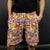 80s/90s Vintage Tropical Fruits Graphic Shorts - Medium - Vintique Clothing