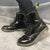 Dr Martens Patent Leather Boots - Size UK 6 - Vintique Clothing