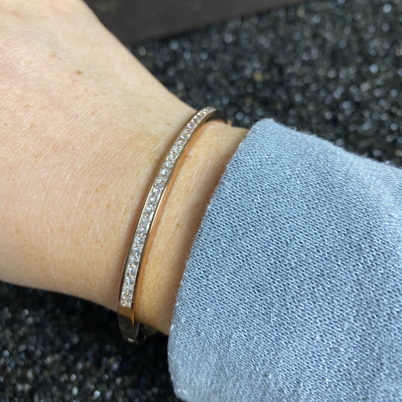 Women’s Classic Rose Gold Diamond Bracelet - Vintique Clothing