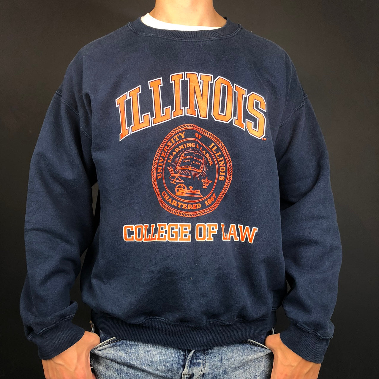 Vintage Illinois College Sweatshirt