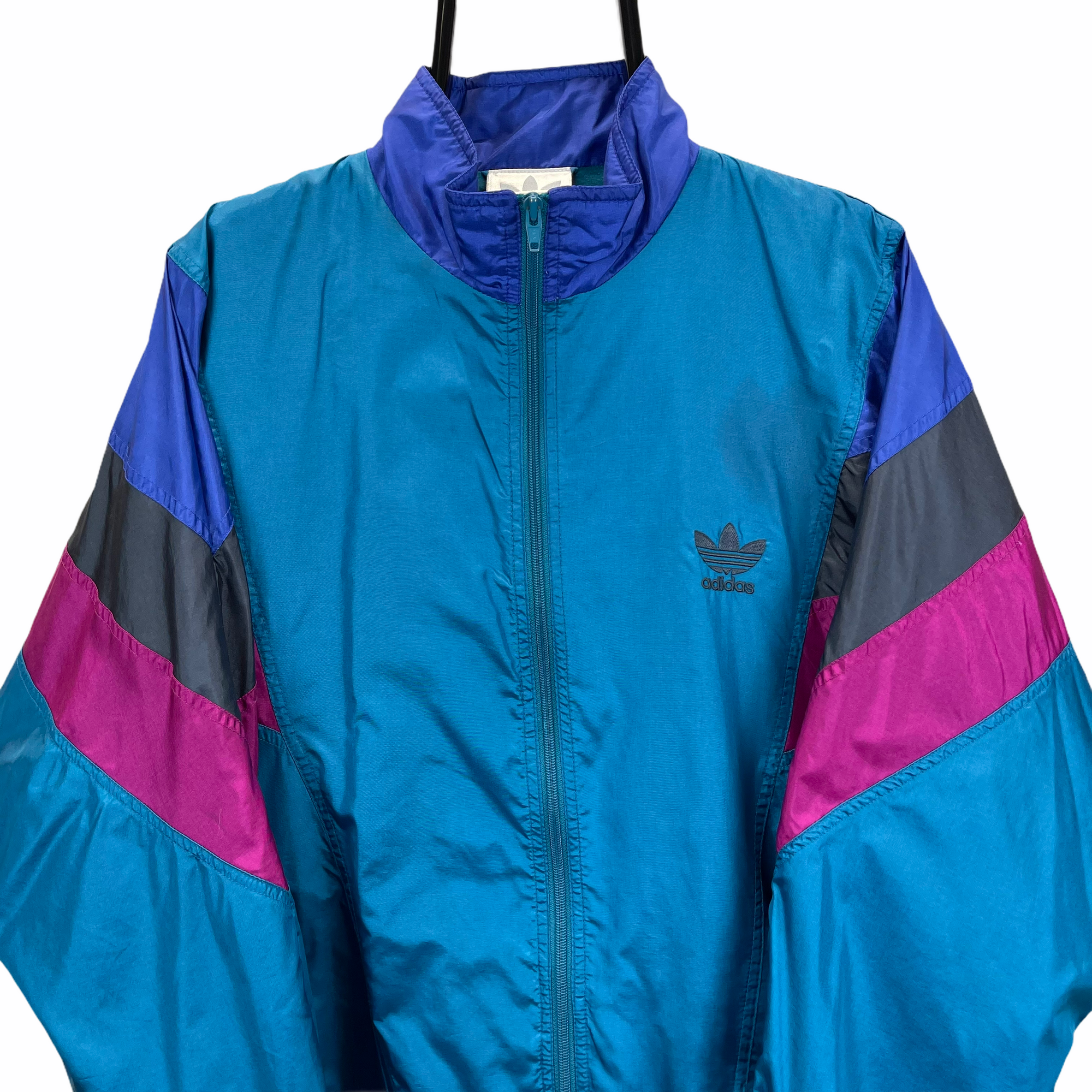 VINTAGE 90S ADIDAS QUAD-COLOUR TRACK JACKET - MEN'S LARGE/WOMEN'S XL