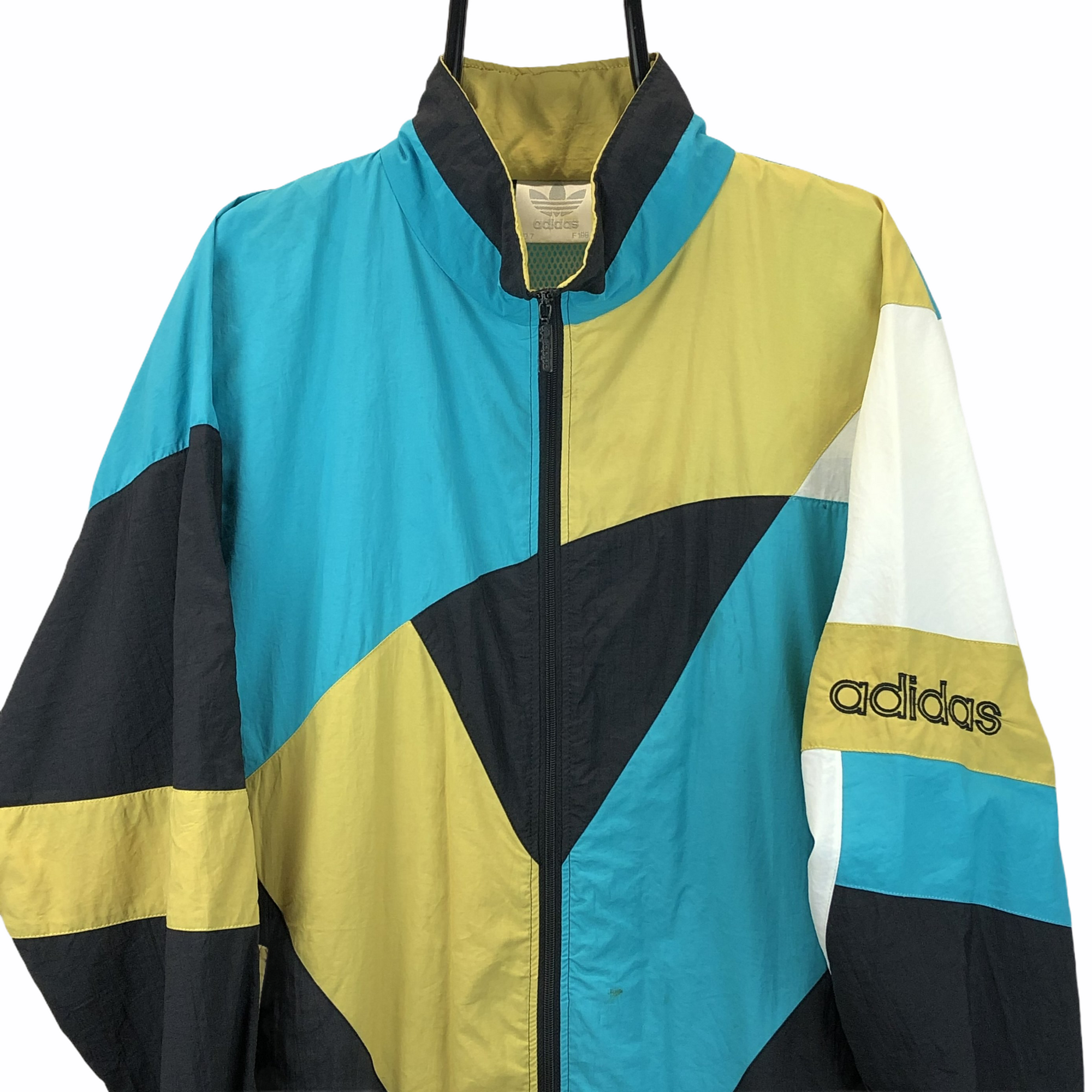 Vintage 90s Adidas Geometric Track Jacket - Men's Large/Women's XL