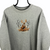 Vintage Deer Embroidery Sweatshirt in Grey - Men's Large/Women's XL